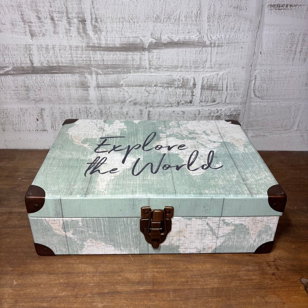 “Explore the World” Decorative Storage Box